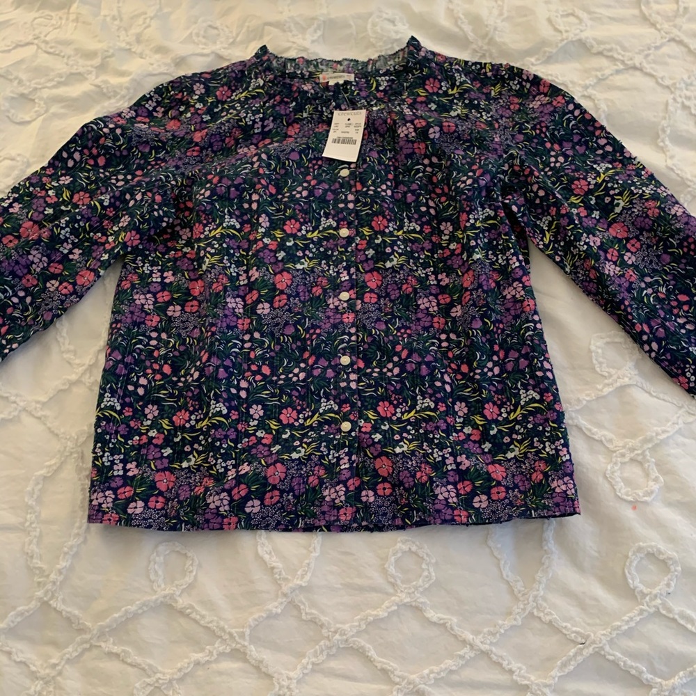 Girls Floral Button Down Tunic